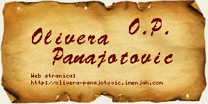 Olivera Panajotović vizit kartica
